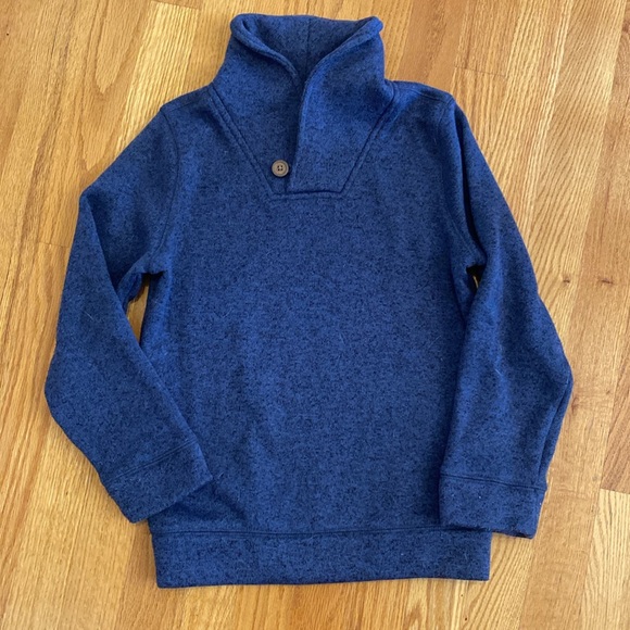 Boys Shawl Neck Sweater (Blue, Size 7) - Picture 2 of 6